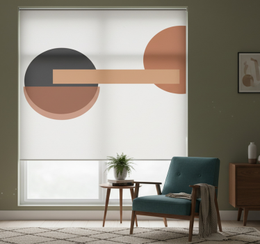 Rullgardin vardagsrum kontrastiv geometrisk konst - Tenstickers