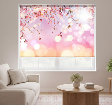 Rullgardin vardagsrum körsbärsblomma 3d - Tenstickers