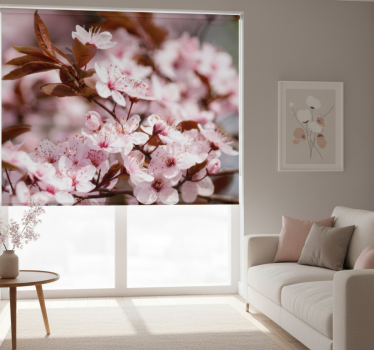 Rullgardin vardagsrum körsbärsblommor - Tenstickers