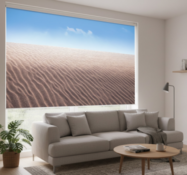 Rullgardin vardagsrum linjer på öken sand - Tenstickers