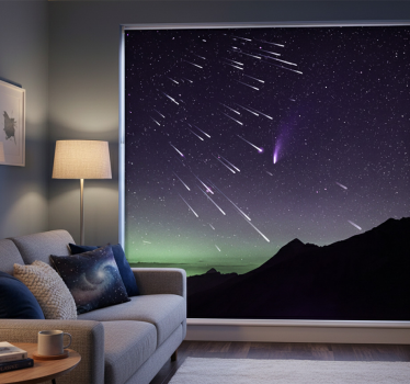 Rullgardin vardagsrum meteorregn av stjärnfall - Tenstickers