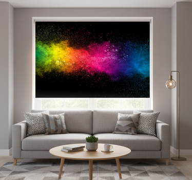 Rullgardin vardagsrum multicolor splash - Tenstickers