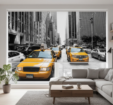 Rullgardin vardagsrum new york taxi - Tenstickers