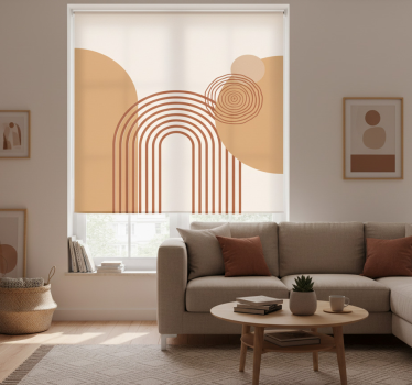 Rullgardin vardagsrum ny varm geometrisk stil - Tenstickers