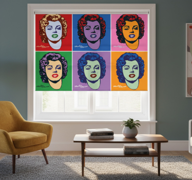 Rullgardin vardagsrum pop art marilyn monroe - Tenstickers