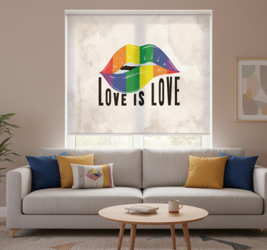 Rullgardin vardagsrum pride day läppar koncept - Tenstickers