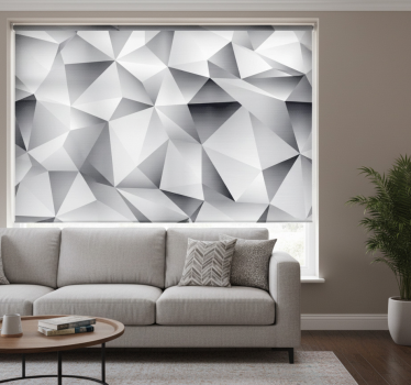 Rullgardin vardagsrum silver kosmisk geometrisk mönster - Tenstickers