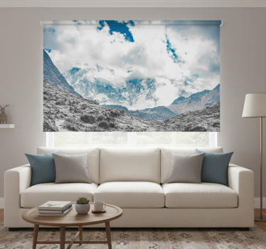 Rullgardin vardagsrum snöiga salkantay pass - Tenstickers