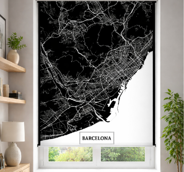 Rullgardin vardagsrum topografisk karta barcelona - Tenstickers