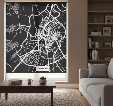 Rullgardin vardagsrum topografisk karta valladolid - Tenstickers