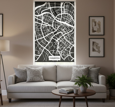 Rullgardin vardagsrum topografisk karta zaragoza - Tenstickers