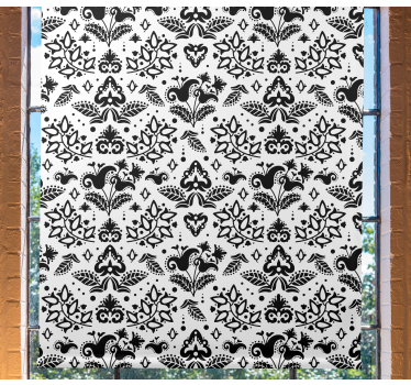 Rutor polska traditionell blomma rullgardin - Tenstickers