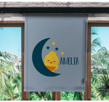 Moon chick med namn Rrullgardin barn - Tenstickers
