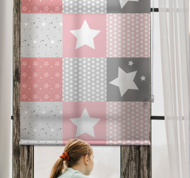 Startar mönster nordisk rullgardin - Tenstickers