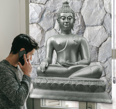Steneffekt buddha zen rullgardin - Tenstickers