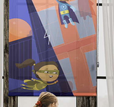 Superkids superhjälte rullgardin - Tenstickers