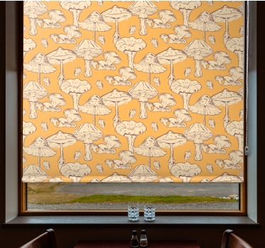 Svamp mönster design Rullgardin blommig - Tenstickers