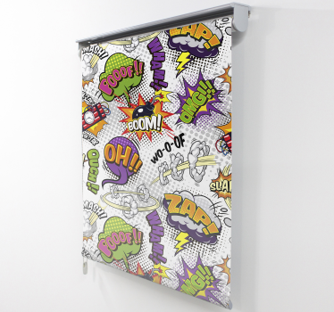 Tecknade mönster barn rullgardin - Tenstickers