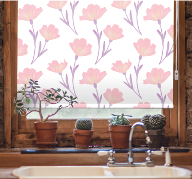 Tema för mjuk blomning Rullgardin blommig - Tenstickers