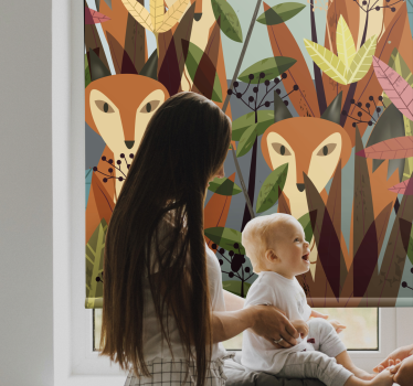 "titta på dig" djungeldjur barn rullgardin - Tenstickers