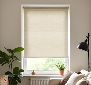 Tunt jute beige mönster Rullgardin vardagsrum - Tenstickers
