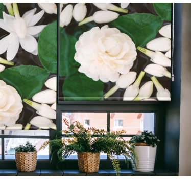 Vacker havsblomma blomma rullgardin - Tenstickers