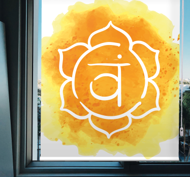 Vacker sakral chakrasymbol buddha rullgardin - Tenstickers