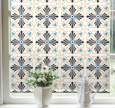 Vintage cross spiral design mer vintage rullgardin - Tenstickers