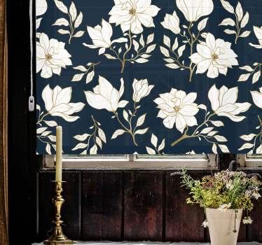 Vita blommor original persienner - Tenstickers