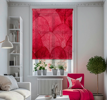 Viva Magenta rullgardin med kronblad - Tenstickers
