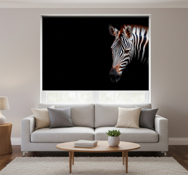 Zebra picture rullgardin vardagsrum - Tenstickers