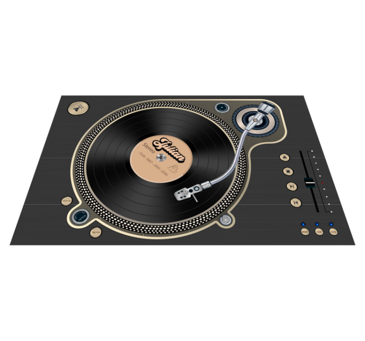 Vinylskiva namn bordstabletter - Tenstickers