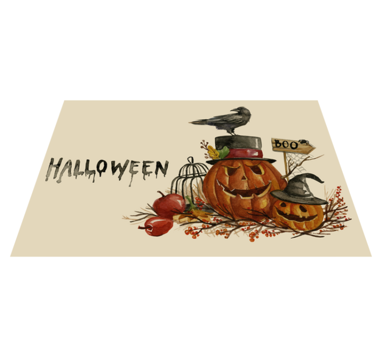 Akvarell halloween rektangulära bordstabletter - Tenstickers