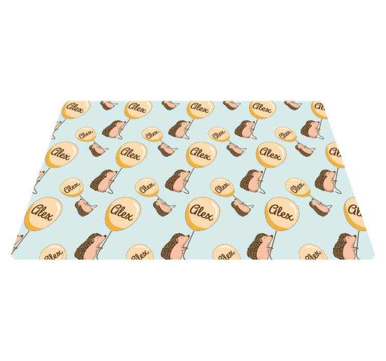 Porcupine med ballong och namn hem bordstabletter - Tenstickers