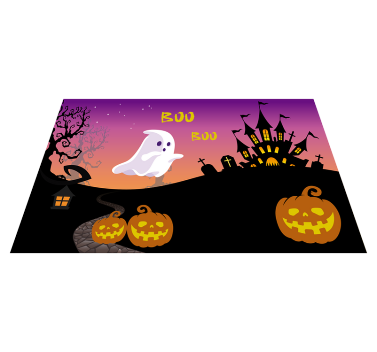 Boo halloween natt halloween mattor - Tenstickers