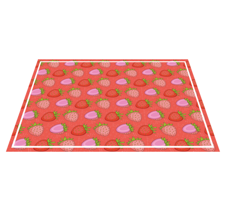 Söta rosa jordgubbar moderna bordstabletter - Tenstickers