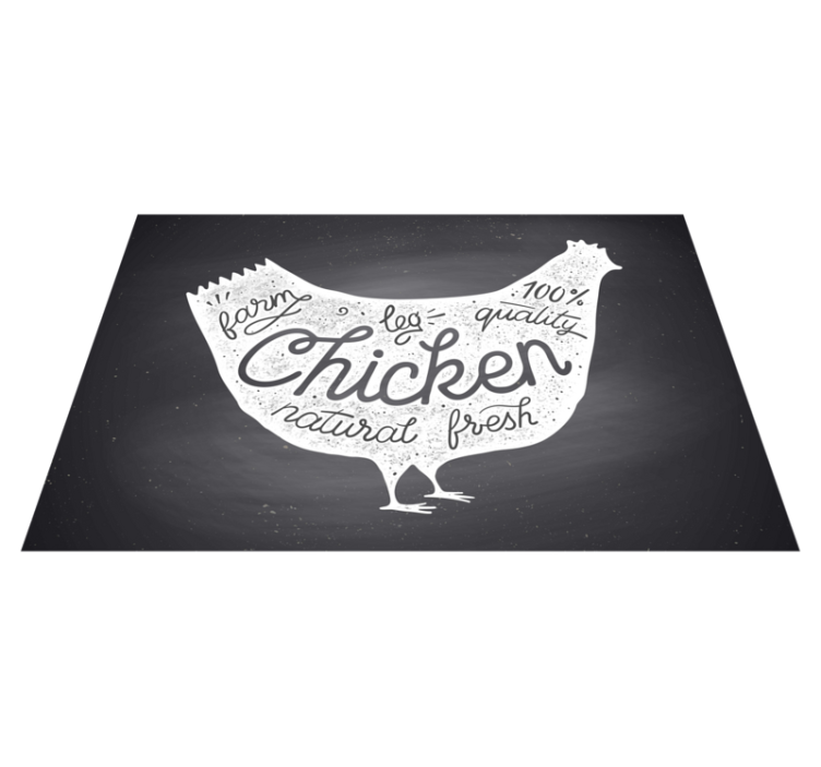 Tappning kyckling svart tavla original bordstabletter - Tenstickers