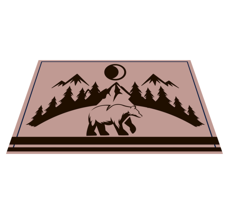 Björn med berg i ryggen bordstabletter - Tenstickers