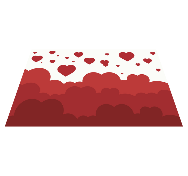 Rött hjärta moln design original bordstabletter - Tenstickers