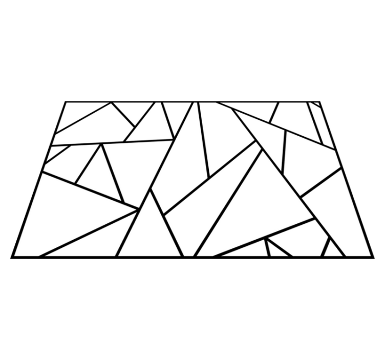 Svart och vitt triangelmönster bordstablett - Tenstickers