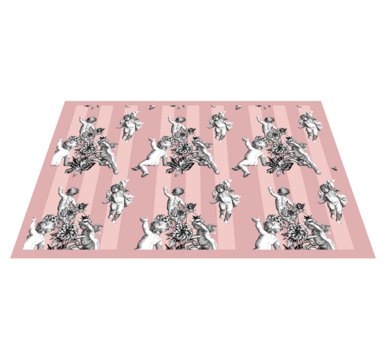 Fransk vintage bordstabletter med avskalat mönster - Tenstickers