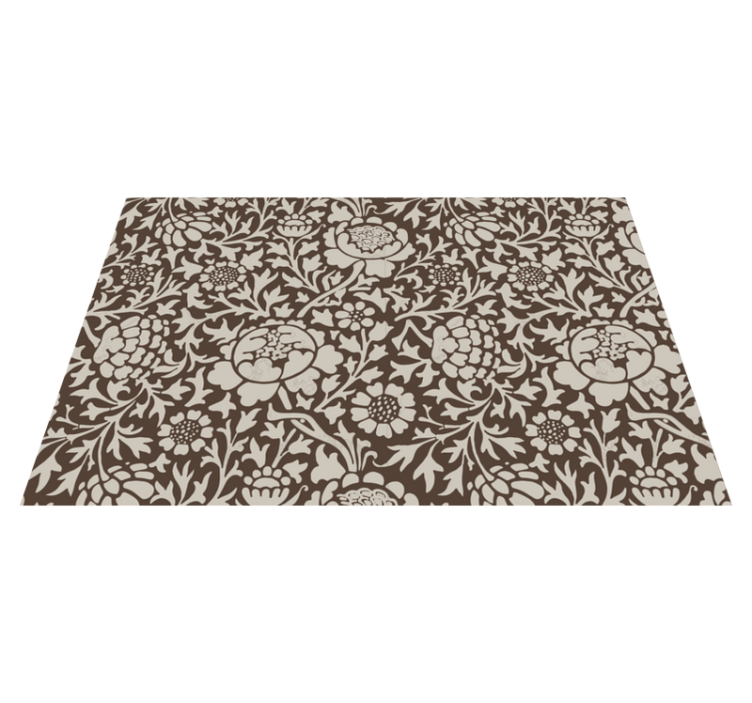 Vintage rektangulära bordstabletter med blommönster - Tenstickers