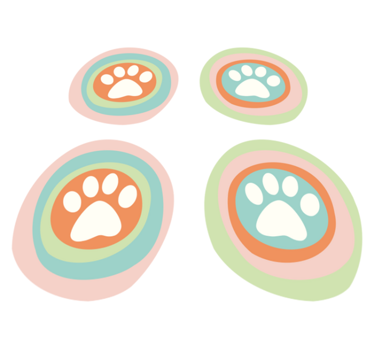 Pet paws skål Bordstabletter Original - Tenstickers