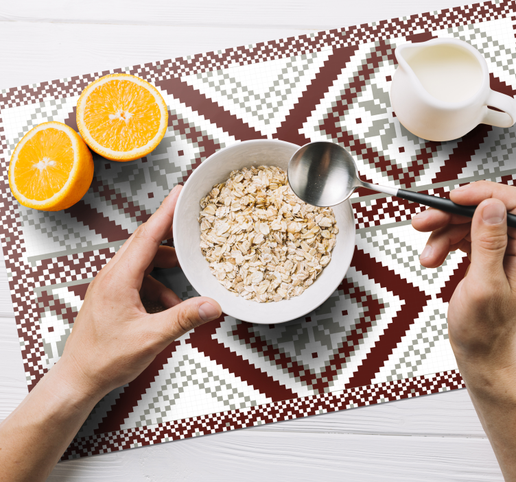 Geometriskt texturerat mönster bordstabletter - Tenstickers