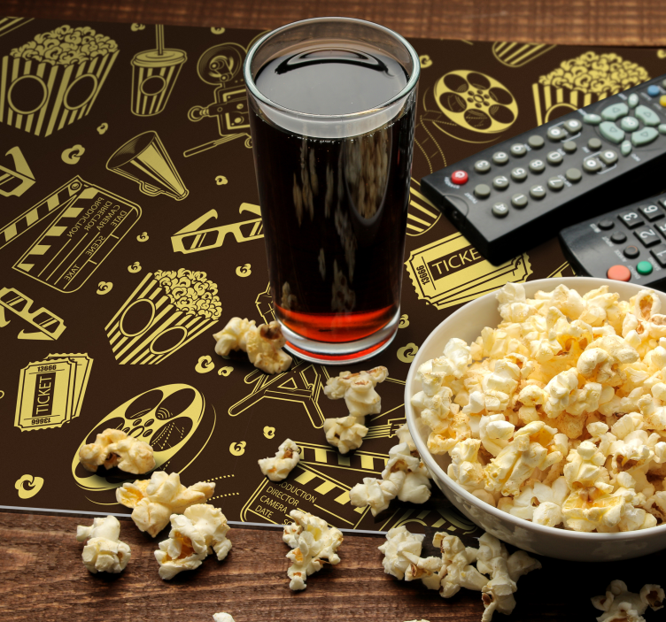 Biograf ikon mönster bordstabletter - Tenstickers