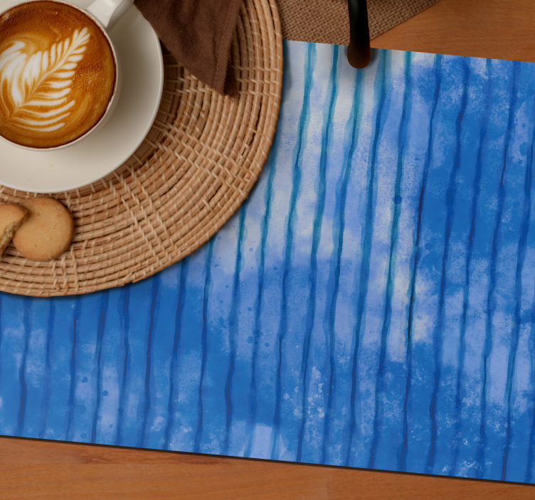 Blå akvarell linjer moderna bordstabletter - Tenstickers