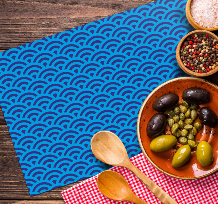 Blå japansk våg original bordstabletter - Tenstickers