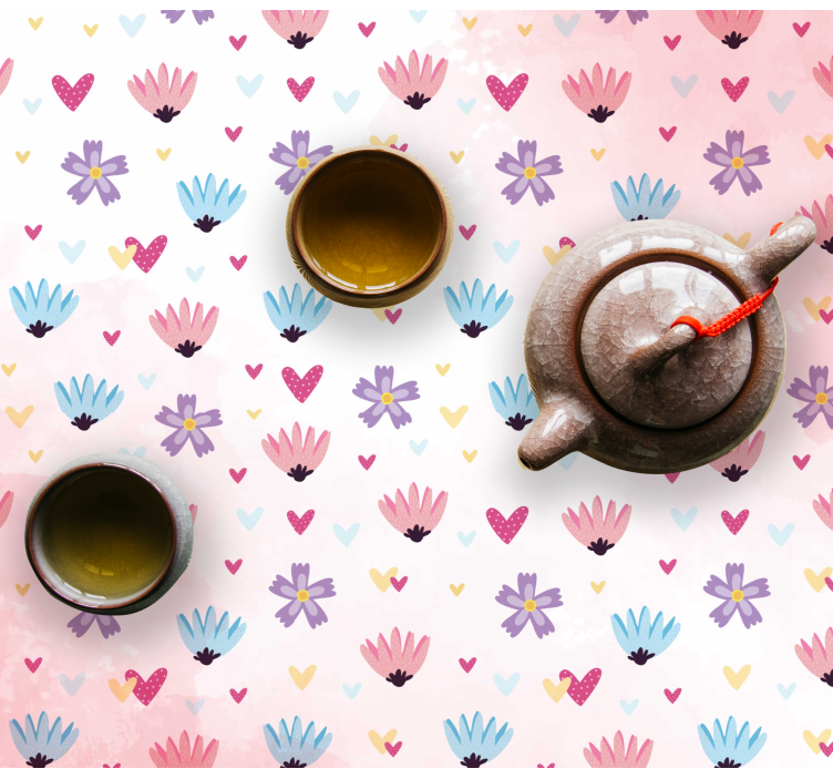 Blomsterhjärtan bordstabletter barnen - Tenstickers