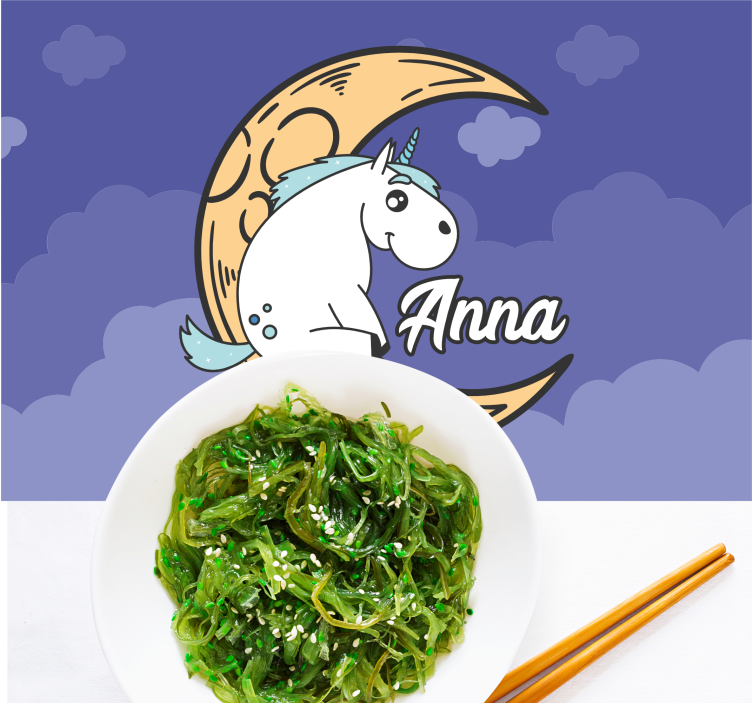 Bordstabletter barnen enhörning måne natt - Tenstickers