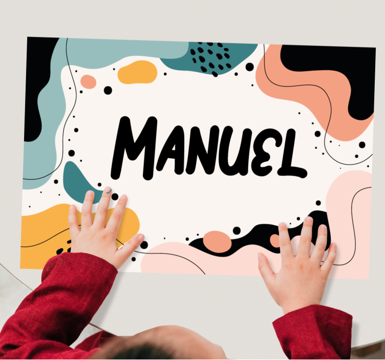 Bordstabletter barnen färgglada abstrakta former - Tenstickers